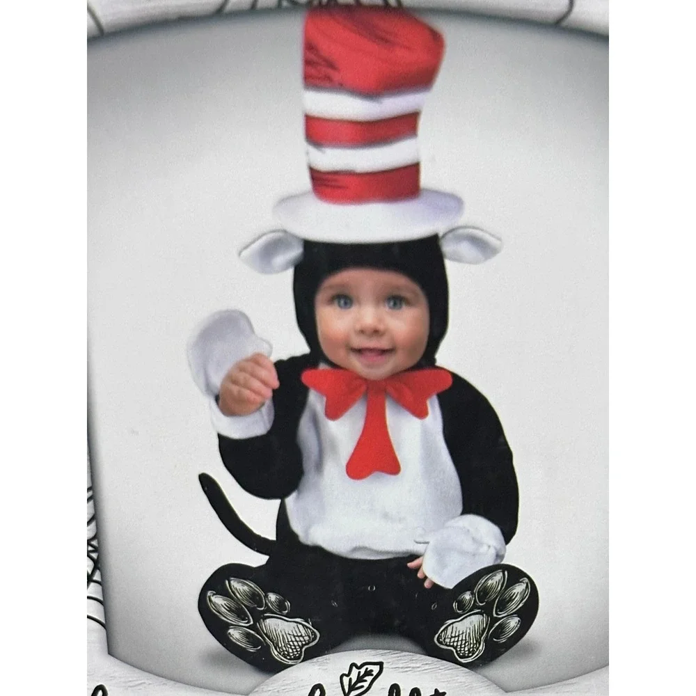 Dr. Seuss Cat in the Hat Infant Halloween Costume with Frame 6-12 Months NWT